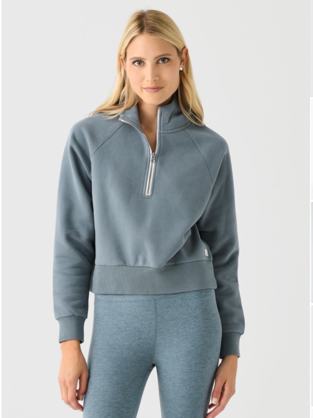 Vuori Slate Blue Half-Zip Sweatshirt